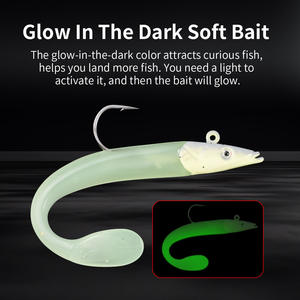 Leurre souple JIG pour eau salée à longue portée de 10 cm et 19 g, tête en aluminium-PVC, pour la pêche au thon, au bar et à la brème - Product Image 4