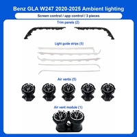 Kit d'éclairage d'ambiance LED pour voiture, 64 couleurs, éclairage d'ambiance intérieur pour Mercedes-Benz GLA W247 2020-2025, kit lumineux