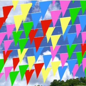 Banderas Triangulares Ronda de Nailon Coloridas para Decoración de Festivales y Actividades Promocionales - Product Image 2