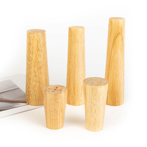 Pieds de meubles en bois Hongjie, pieds de table en bois massif en caoutchouc, installation facile, usage domestique - Product Image 3