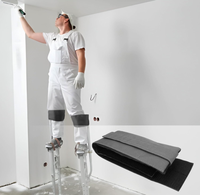 Sangles de repose-jambes rembourrées réglables grises, bandes de remplacement pour repose-jambes, ajustement universel pour repose-jambes de plâtrier, boucle auto-agrippante robuste pour la construction