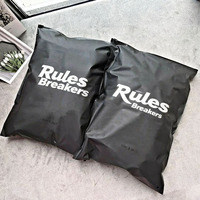 Sacs à fermeture éclair biodégradables noirs givrés écologiques, sacs en plastique à fermeture éclair pour l'emballage des vêtements avec logo personnalisé