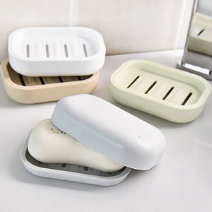 Jabonera Portátil de Plástico de Doble Capa, Jabonera Hermética para Baño con Bandeja de Drenaje para Viajes - Product Image 3