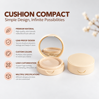 Boîtier vide pour fond de teint coussin, emballage compact avec miroir, boîtes en plastique pour fond de teint coussin, poudre compacte