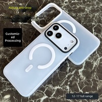 Étui de téléphone rigide en PC et TPU transparent magnétique avec technologie IML deux-en-un et peinture UV pour iPhone 16 Plus Pro Max, compatible Samsung