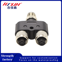 Usine Direct M12 Pin Étanche Tee Y-Type Capteur Connecteur Personnalisable Mâle-Femelle Joint Aviation Terminal Plug Bloc Type