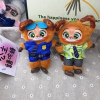 Porte-clés en peluche doux et mignon, personnalisable avec logo et couleur, sur le thème des animaux de dessin animé (Judy Lapin, Nick Renard, Mouton), style anime, idéal comme pendentif.