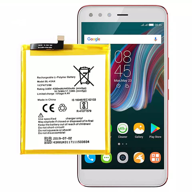 Oem 4450mah Bl-43ax 100% Zero Cycle X603 Zero 5 Mobile Phone Battery for Infinix Zero 5 Pro Original Capacity Battery