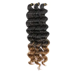 Manufacturers Directly Sell Chemical Fiber Wigs 20 Inch In Europe And America Deep Water Wave Crochet Hair