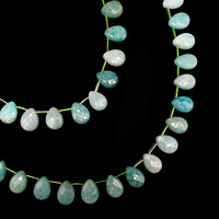 13X18mm naturel à facettes vert Amazonite goutte de pluie larme entretoises de pierres précieuses perles en vrac pour collier à faire soi-même entretoise à facettes bijoux