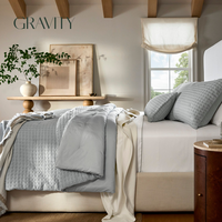 Couette en coton biologique gaufré mosaïque, très douce et confortable, pour lit, vente en gros, nouveauté 2026, très populaire