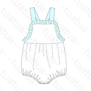 monogramm mädchen kleidung seersucker kundenspezifisch gestreift baby bubble romper bab säugling bubble romper - Product Image 6