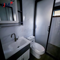 JJM 2 petites maisons conteneur de luxe extensibles de 4 chambres à coucher kits de cabane en rondins plat grand-mère de 40 pieds maison préfabriquée pour moteur d'immeuble de bureaux