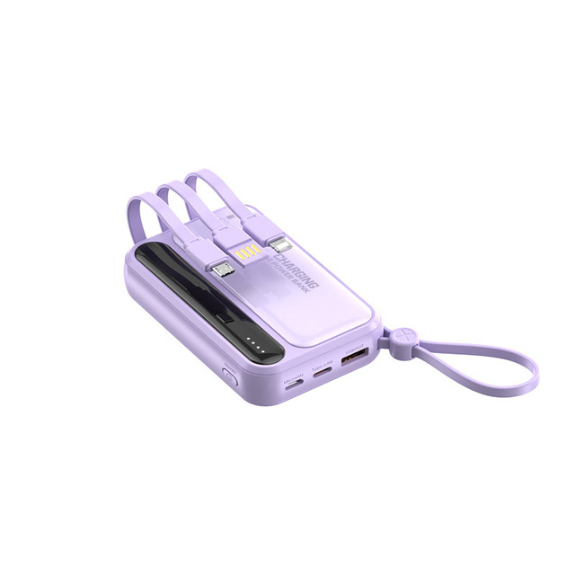 10000mAh Power Bank Multi-Port Power Bank Type-C USB-A High Capacity Fast Charging Supply Portable Charger External Battery