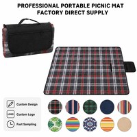 Sac de transport pour couverture de pique-nique Oxford imperméable pliable pour camping et pique-nique en extérieur