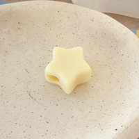 Cuentas de Estrella 3D de Acrílico con Orificio Grande, Cuentas de Estrella de Colores, Componentes de Accesorios Hechos a Mano para la Fabricación de Pulseras y Joyería