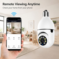 Caméra de sécurité WiFi sans fil pour la maison - Installation sans perçage Vue panoramique à 360° et vision nocturne
