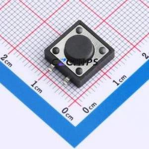 TD-1212SR-5.0H-250 Tactile Switch SMD,12x12mm Switch Vertical Mount 12mm 12mm 5mm - Product Image 1
