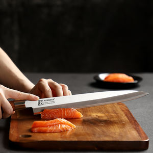 سكين سوشي ياباني عالي الجودة مقاس 11.5 بوصة لتقطيع شرائح السمك والمأكولات البحرية، سكين ساشيمي من الفولاذ عالي الكربون، إكسسوارات المطبخ - Product Image 3