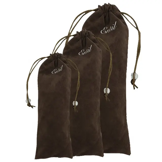 Wholesale Custom Logo Printed Drawstring Bag Small Velvet/silk/flannelette Bag Handbag Gift Wrap