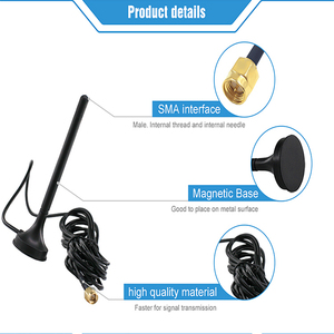 Antenne de station de base radio <span class=keywords><strong>CB</strong></span> compatible 2G/3G/4G 27 MHz 12 V CC avec base magnétique grande taille en acier pour utilisation mobile - Product Image 5