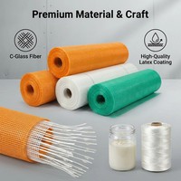 Maille en fibre de verre résistante aux alcalis, poids personnalisé 50-170g, blanc, orange, bleu, vert, rouge, noir, jaune, pour plâtre mural
