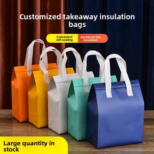 <span class=keywords><strong>Bolsa</strong></span> de Aislamiento Térmico Personalizada, Biodegradable, de Papel de Aluminio y Tela No Tejida, para Envasado de Bebidas para Llevar - Product Image 5