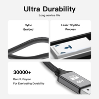 Cable Divisor UNIEAN HD 2M 3M 8k 1.4 DP a DP 60Hz 2.0, Cable de Video DisplayPort 2.1 para Móvil a TV PS5