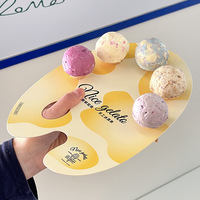 Barquette en papier pour crème glacée, Palette à crème glacée, Cornet de crème glacée jetable, Manchon en papier anti-goutte pour cornet croustillant