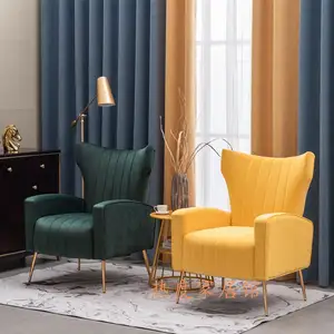 Luxury Wholesale Velvet Golden Restaurant Nordic Room Modern Dining Chairs Sofa Couch