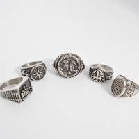 Bague de mariage ou de fiançailles pour homme, style vintage punk hip hop, en acier inoxydable 304 316L plaqué argent, design crâne, taille personnalisée
