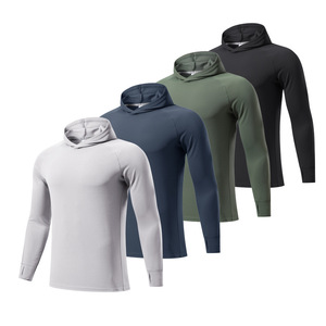 Sudadera Deportiva con Capucha para Hombre, de Secado Rápido, Transpirable, de Manga Larga, para Gimnasio, Running, con Capucha - Product Image 2