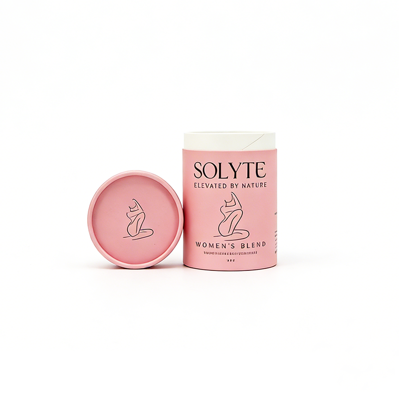Custom Cylinder Packaging Box Pink Cardboard Paper Tube Packaging for ...