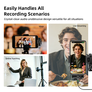 Microphone sans fil 4-en-1 et micro-cravate à quatre canaux avec écran HD et réduction de bruit IA, OEM ODM pour l'enregistrement vidéo YouTube TikTok - Product Image 6