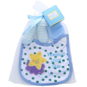 Nouveau nouveau-né doux coton anti-rayures mitaines alimentation Burp tissu bébé <span class=keywords><strong>bavoir</strong></span> et chaussettes ensemble bébé accessoire - Product Image 4