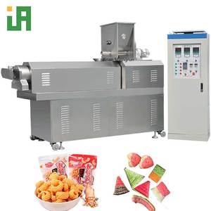 Thương mại đôi vít căng phồng Ngô Snack làm máy đùn đầy đủ tự động căng phồng Ngô Snack thực phẩm dây chuyền sản xuất - Product Image 1