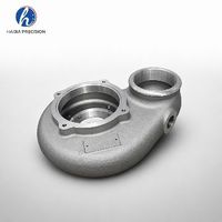 Boîtier de volute de soufflerie en aluminium moulé sur mesure, usiné CNC de précision, pour compresseur de suspension pneumatique, OEM, faible MOQ, livraison rapide HJ