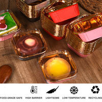 Moule à cupcakes carré jetable anti-graisse 65*35mm pour boulangerie, moules à muffins personnalisables avec logo, coupelles à gâteaux