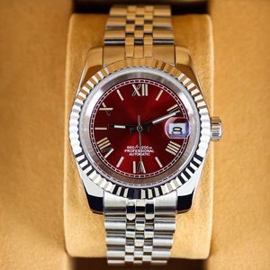 Reloj de Pulsera Mecánico de Diseño de Alta Gama para Hombre, 18 mm de Ancho, Cristal de Zafiro, Correa Morada, Automático - Product Image 3