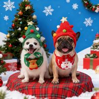 Bavoir-saladier écologique mignon pour chien et chat, accessoires de costume Teddy Bome pour l'automne/hiver et Noël