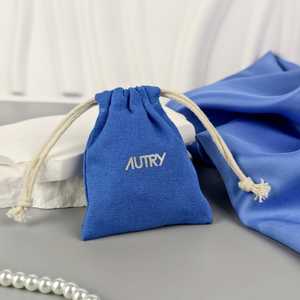 Bolsas de Lona Reciclada Personalizadas al por Mayor, Bolsas de Algodón con Cordón Personalizadas para Empaque de Joyería, Pulseras y Anillos - Product Image 4
