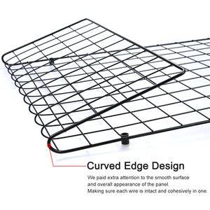 Home and Office Hanging <strong>Wall</strong> Organizer Matte Black Iron Photo Display <strong>Wall</strong> <strong>Grid</strong> - Product Image 5