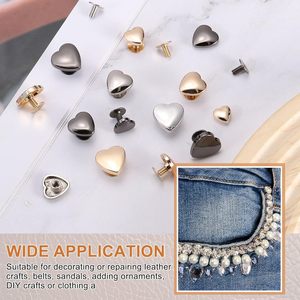 PATIKIL Mm Ensembles de rivets en forme de cœur, rivets à double capuchon pour le cuir, la confection, la décoration, la réparation, le bricolage et les vêtements - Product Image 5