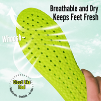 Semelles intérieures de sport en PU respirantes avec trous, désodorisantes à l'armoise, élastiques, absorbant les chocs, résistantes à la transpiration, confortables, unisexes pour baskets et bottes