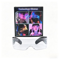 Lunettes de fête lumineuses à LED avec acrylique durable pour les soirées dansantes et les anniversaires, multicolores