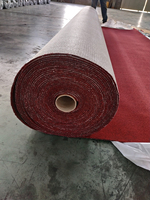 Moquette d'extérieur à boucles fabriquée à la machine, moquette unie pour bureau, rouleaux de moquette commerciale, moquette durable en polypropylène pour événements