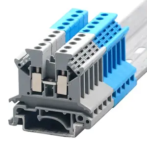 UK Series Screw Din Rail Terminal Block UK-1.5N Brass PA Combined Terminal Blocks