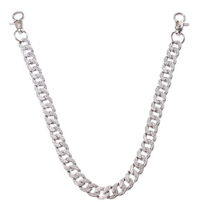 Cadena cubana Yuelyueli con incrustaciones de diamantes de imitación, cadena de cintura metálica unisex para jeans, estilo punk, uso diario, aleación de zinc, una sola capa - Product Image 5