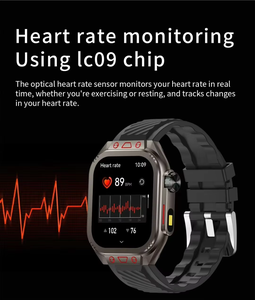 Montre connectée tendance en promotion, écran TFT carré, IP67, grand écran, charge sans fil, bouton rotatif, batterie 300 mAh, deux bracelets - Product Image 6