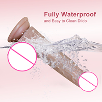 Dildo de Silicona Líquida Realista con Prepucio Móvil, Eyaculación de Agua, Dildos Grandes con Ventosa, Juguetes Sexuales para Adultos, Precio de Fábrica, Proveedor